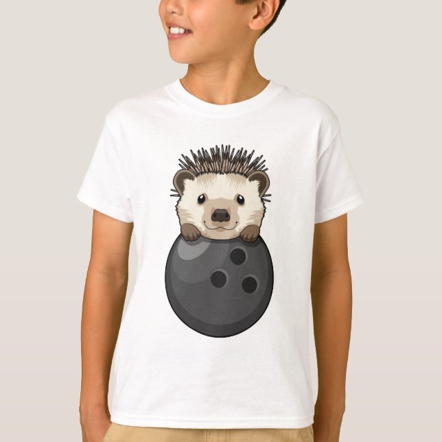 Camiseta Hedgehog en el Bowling con bolas (Anverso)