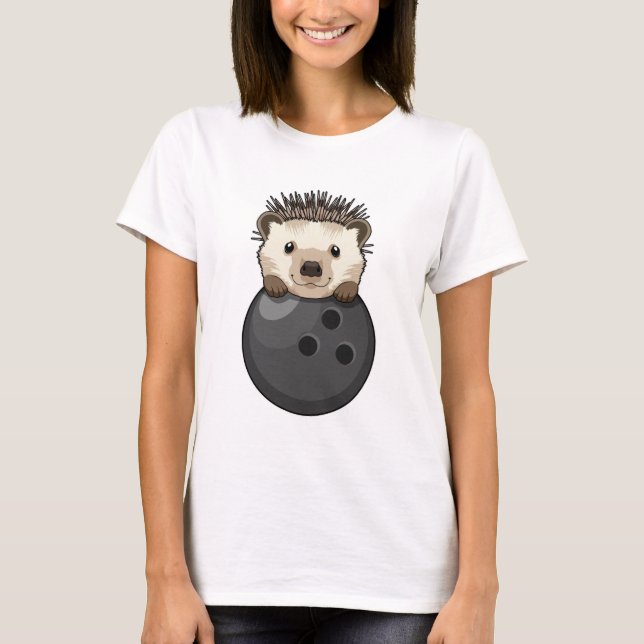 Camiseta Hedgehog en el Bowling con bolas (Anverso)