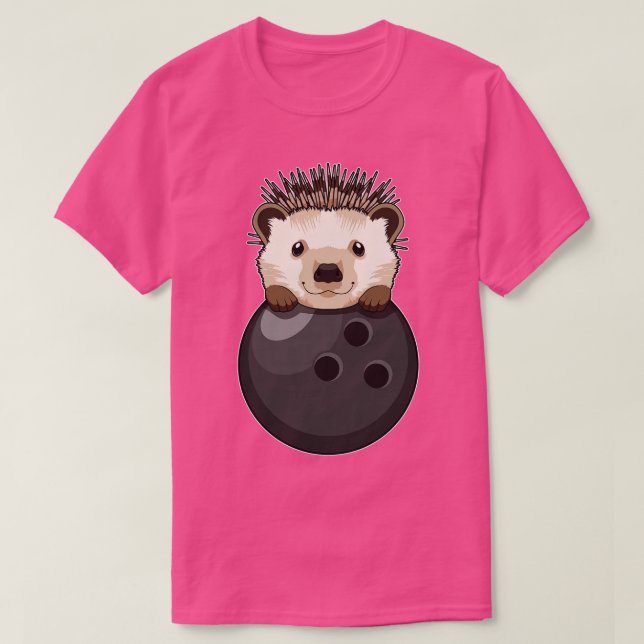 Camiseta Hedgehog en el Bowling con bolas (Diseño del anverso)