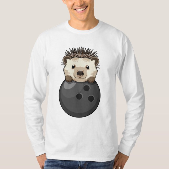 Camiseta Hedgehog en el Bowling con bolas (Anverso)