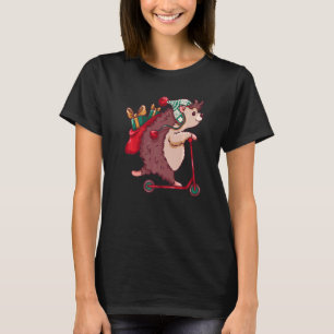 Camiseta Hedgehog En Scooter Con Hedgehog, Navidades De Bol