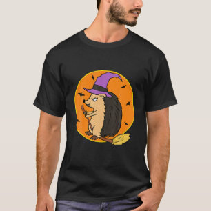 Camiseta Hedgehog Halloween Witch Funny Gift