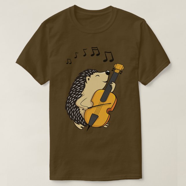 Camiseta Hedgehog Jugando A Cello (Diseño del anverso)