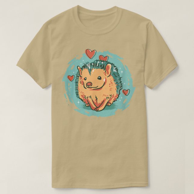 Camiseta Hedgehog love otoño hedgehog amigos garden hedge (Diseño del anverso)