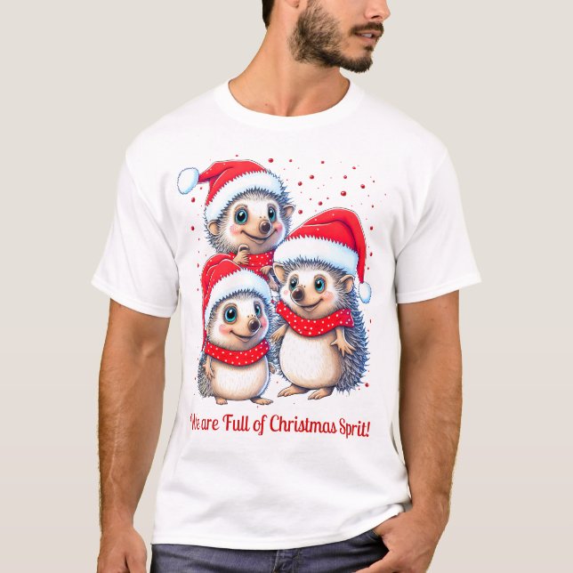 Camiseta Hedgehog Merry Christmas (Anverso)