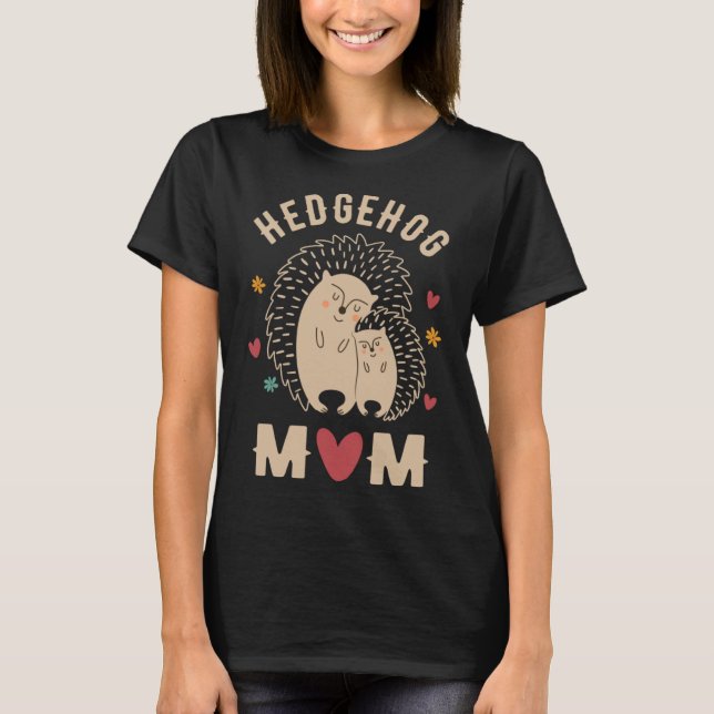 Camiseta Hedgehog Mom Cute Hedgehog Día de la Madre H (Anverso)
