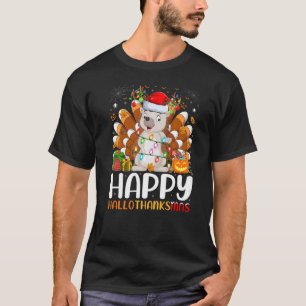 Camiseta Hedgehog Navidades de Halloween Felices Hallothank
