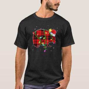 Camiseta Hedgehog Navidades Santa Hat Xmas Luces vacaciones