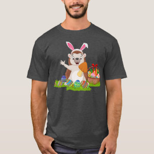 Camiseta Hedgehog Pascua Huevos Caza Bunny Hedgehog Pascua