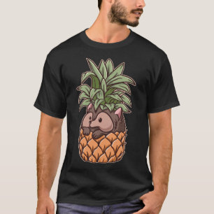 Camiseta Hedgehog Pineapple Aloha Bebidas Verano Hedgehogs