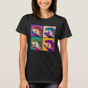 Camiseta Hedgehog Pop Ilustracion Coloridas Mujeres Animale