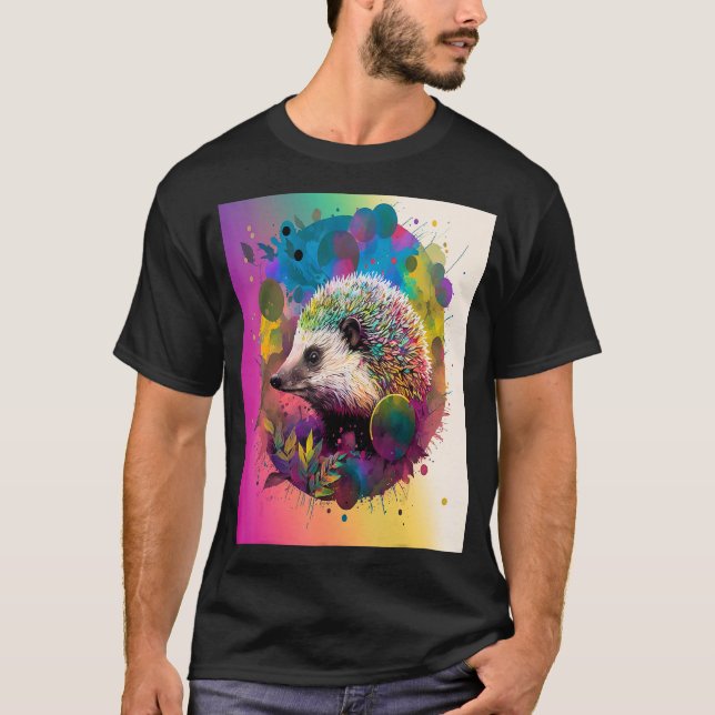 Camiseta Hedgehog Resumen Arte (Anverso)