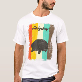 Camiseta Hedgehog Retro 70 Animal de color