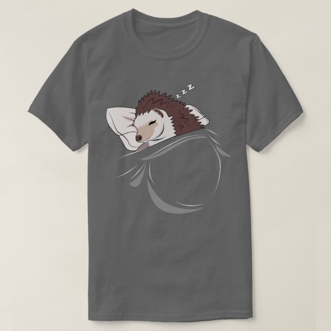 Camiseta Hedgehog Sleeping Animal Nap Slumber (Diseño del anverso)