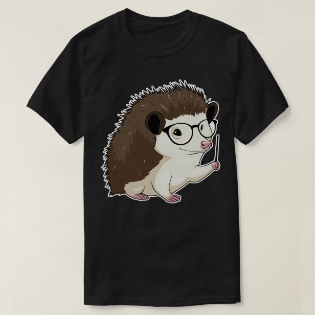 Camiseta Hedgehog Teacher Pointer (Diseño del anverso)