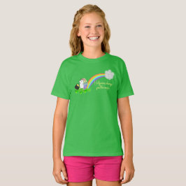 Camiseta Hedgehog Unicorn de San Patricio con Oro