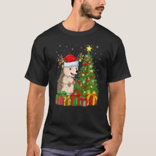 Camiseta Hedgehog Xmas Holiday Santa Hedgehog Navidades Tr