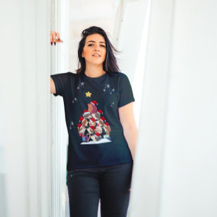 Camiseta Hedgehogs Árbol de Navidad Santa Caps