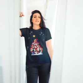 Camiseta Hedgehogs Árbol de Navidad Santa Caps