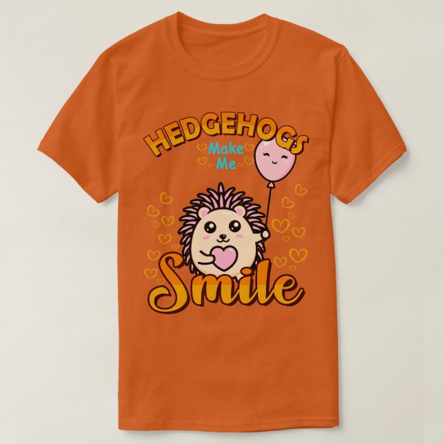 Camiseta Hedgehogs me hace sonreír (Diseño del anverso)