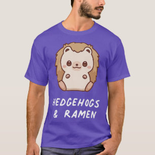 Camiseta Hedgehogs & Ramen Cute Aesthetic Lover Dueño 164
