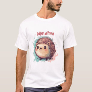 Camiseta Hedgehugs and Proud T-shirt Design - Cute Hedgehog