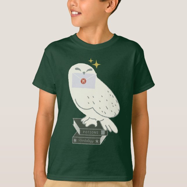 Camiseta Hedwig con carta Dibujo caprichoso (Anverso)