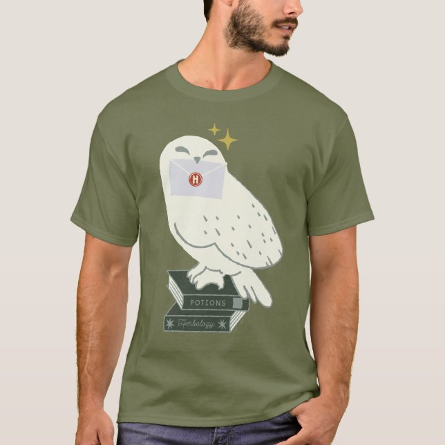 Camiseta Hedwig With Letter Whimsical Drawing (Anverso)