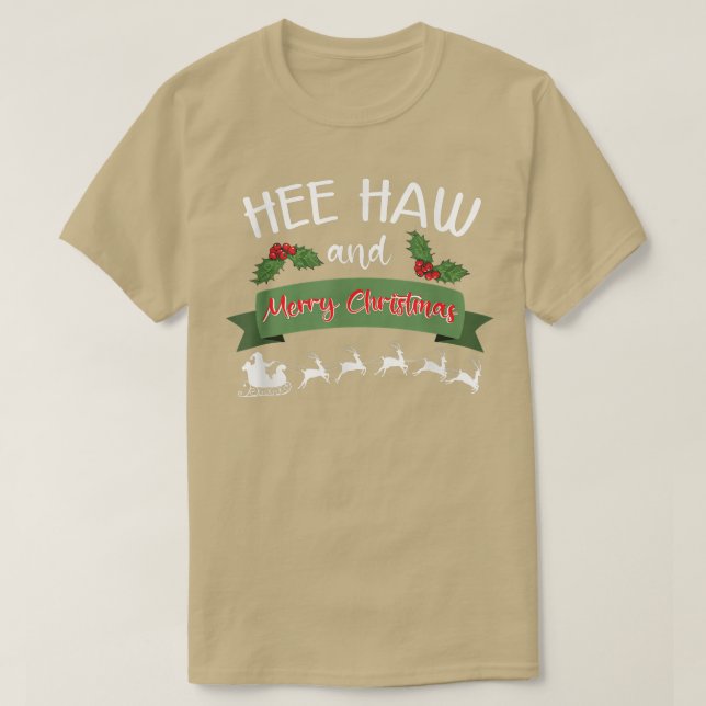 Camiseta Hee Haw And Merry Christmas Png  (Diseño del anverso)