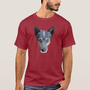 Camiseta Heeler azul/perro australiano del ganado