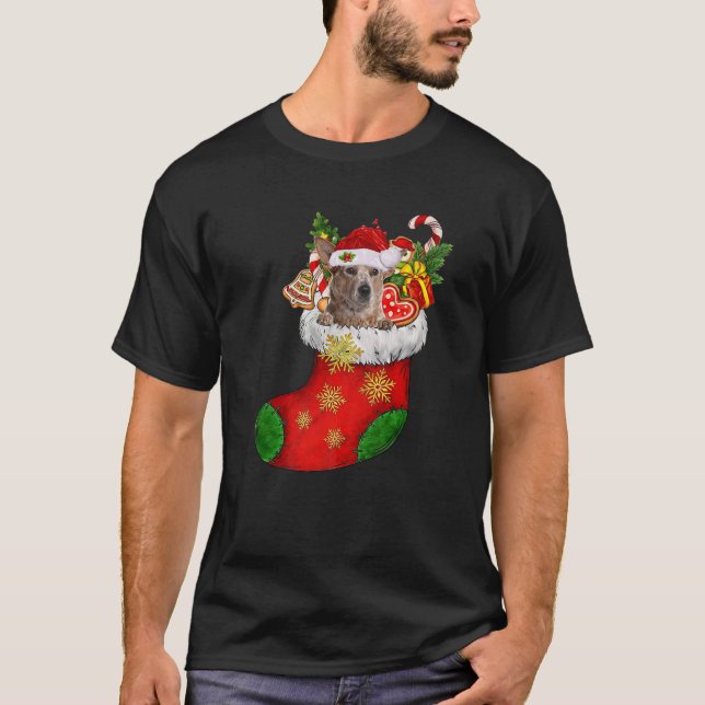 Camiseta Heeler RED en Navidades de choque Santa Hat Xmas P (Anverso)