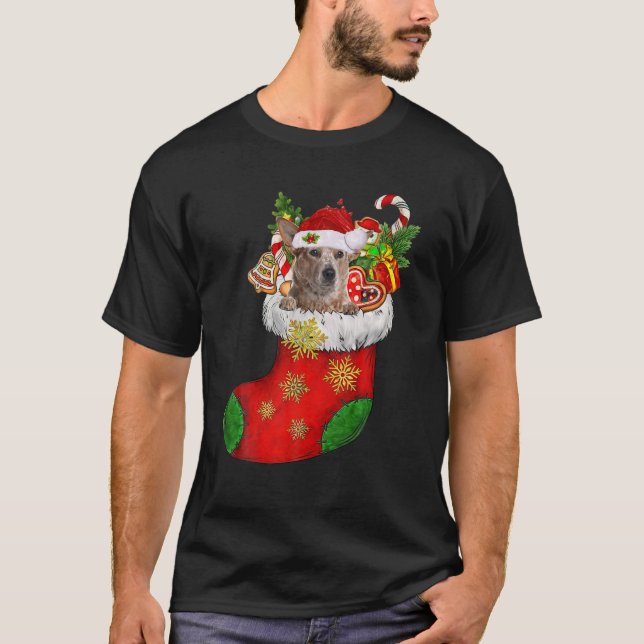 Camiseta Heeler RED en Navidades de choque Santa Hat Xmas P (Anverso)