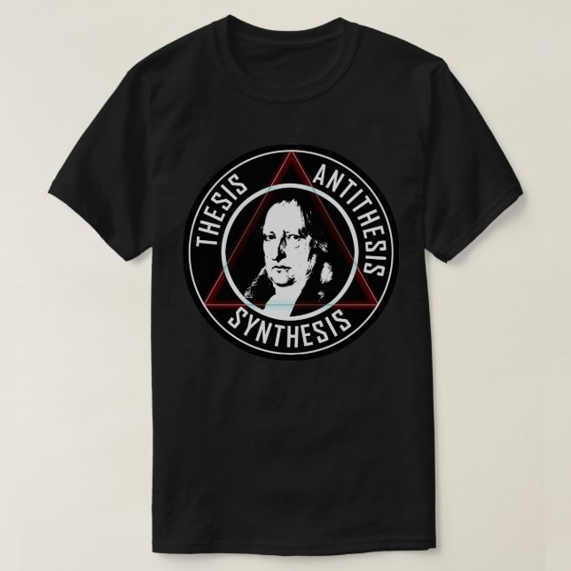 CAMISETA HEGEL THESIS ANTITHESIS SÍNTESIS DIALÉTICA (Diseño del anverso)