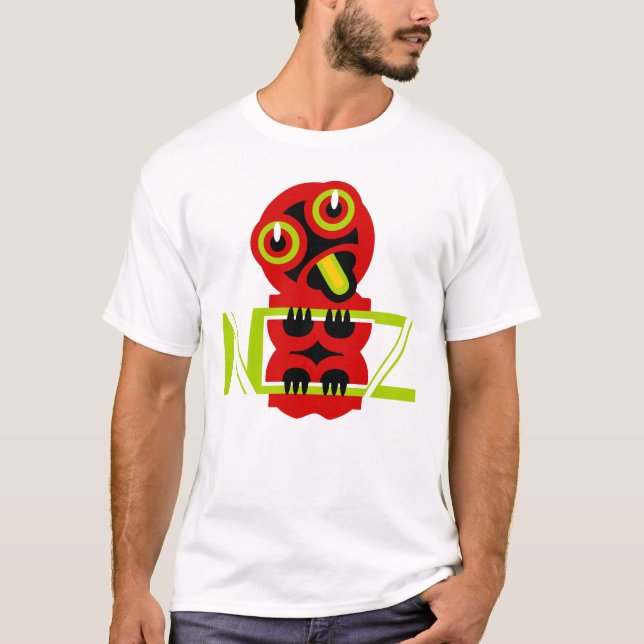 Camiseta Hei Tiki Maori Design NZ Nueva Zelanda (Anverso)