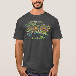 Camiseta Heidelberg Alemania Regalo de arte de mano única