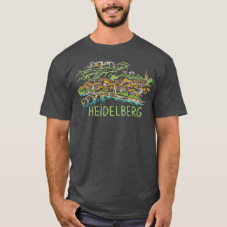 Camiseta Heidelberg Alemania Regalo de arte de mano única