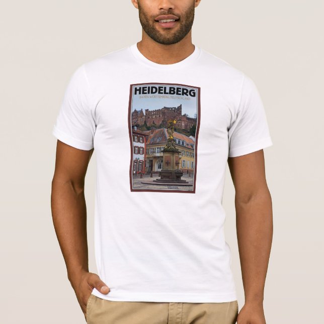 Camiseta Heidelberg - estatua y castillo (Anverso)