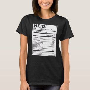 Camiseta Heidi Nutrition Information Problement Solucionand
