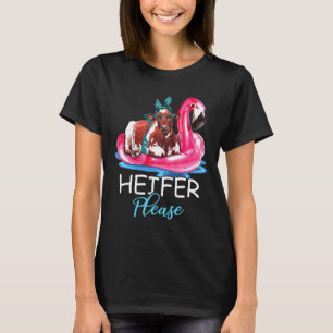Camiseta Heifer Please Flamingo Float Bandana Cow Farming