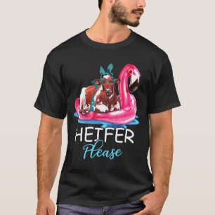 Camiseta Heifer Please Funny Flamingo Float Bandana Cow Far