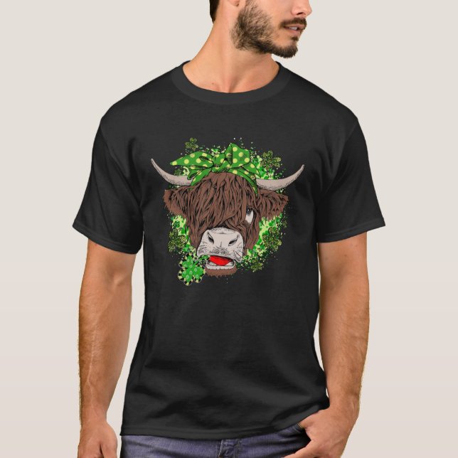 Camiseta Heifer St Patrick s day Cow Shamrock Patricks day (Anverso)