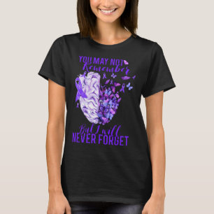Camiseta Heimerheimer Awareness Brain Purple Ribbon