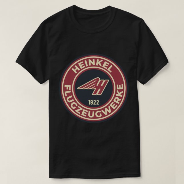 Camiseta Heinkel Flugzeugwerke - Pegatina de logotipo redon (Diseño del anverso)