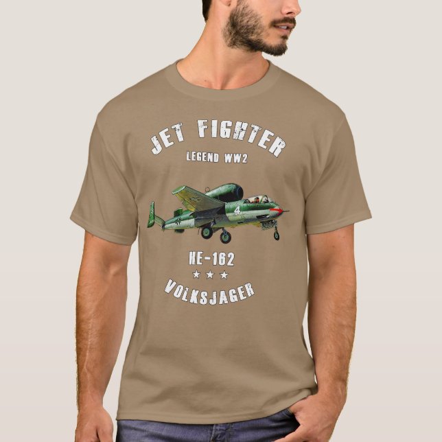 Camiseta Heinkel He 162 Volksjager Luchador De Avión Milita (Anverso)