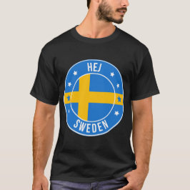 Camiseta Hej, Sweden City T-Shirt