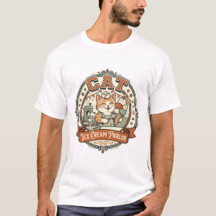 Camiseta Heladería de gatos Heladería de gatos Gato Vint