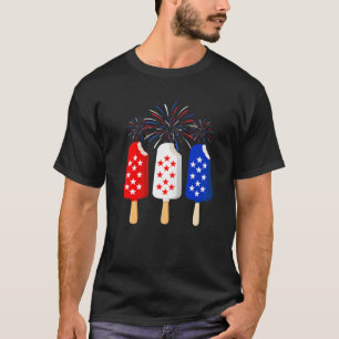 Camiseta Helado 4 De Julio Hombres Patrióticos Bandera Est