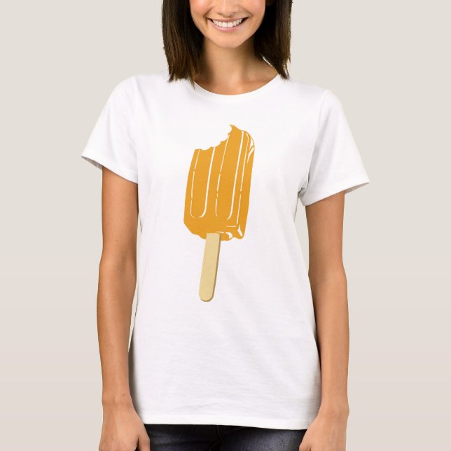 Camiseta Helado anaranjado en un palillo (Anverso)
