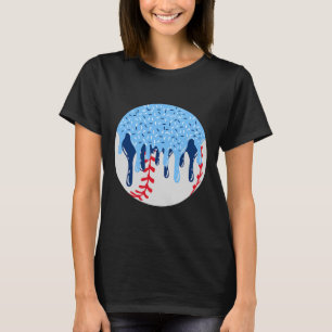 Camiseta Helado Azul Bysebyll Goteo Con Goteo De Purpurina 