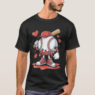 Camiseta Helado Béisbol Drip Derritiéndose Personaje Arte H